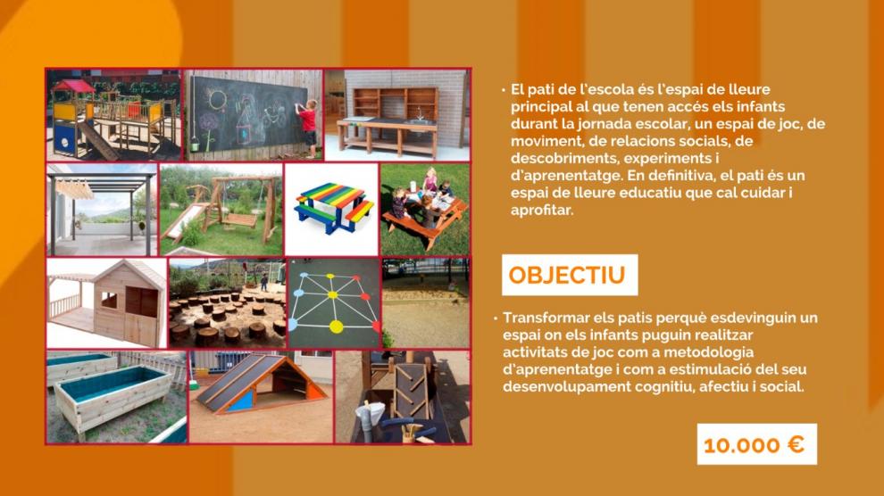Reformar el pati de les escoles: projecte guanyador del procés de Pressupostos Participatius impulsat per l’Ajuntament d’Olost